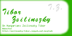 tibor zsilinszky business card